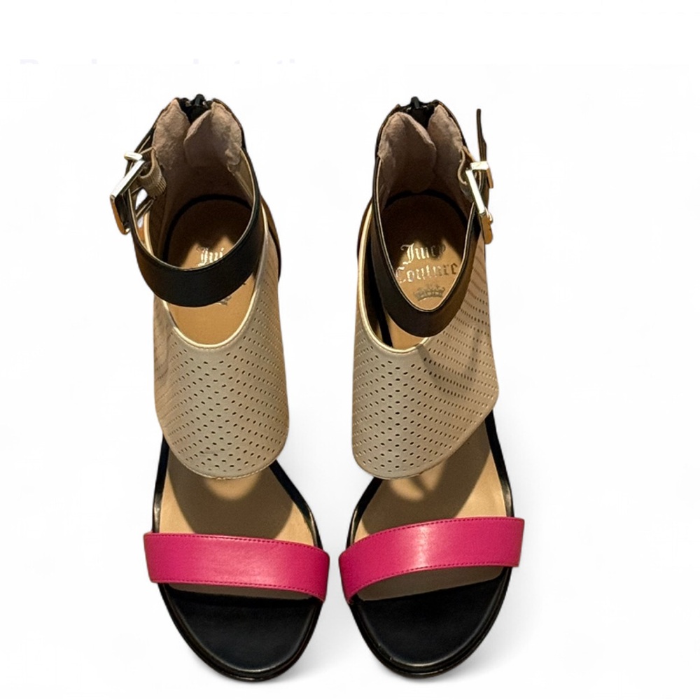 Juicy Couture 4” Stiletto Heel Sandals With 1” Platform.  Size 9-1/2 Medium